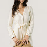 The Frame Robe - Ivory
